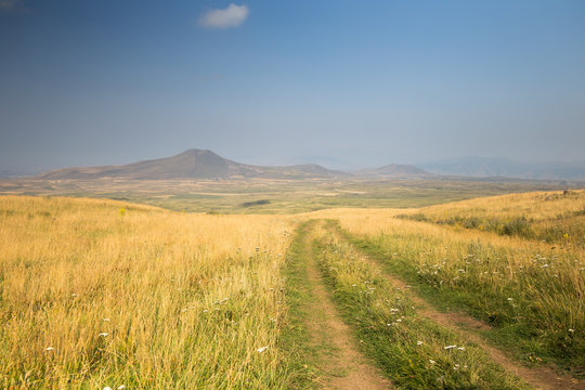 Rural Road In The Geghama Mountains Of Armenia