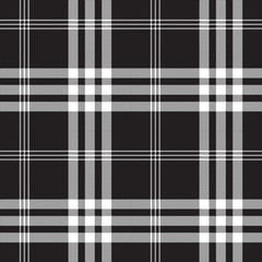 Black and white check pixel square fabric texture seamless pattern