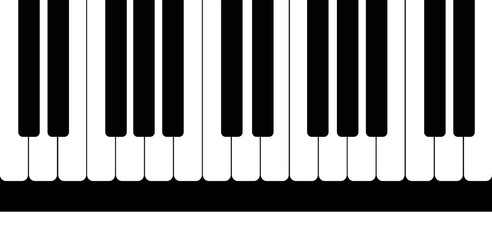 Pattern from Black and White Piano Keys. Vector Illustration © pukach2012