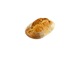 loaf of bread isolated on white