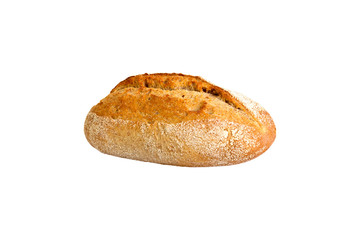loaf of bread isolated on white