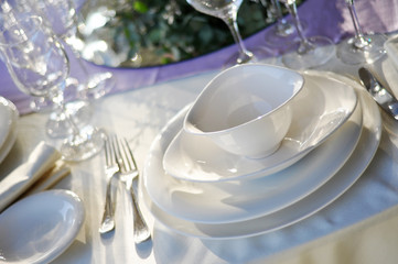 Table set for feast