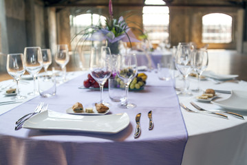 Table set for feast