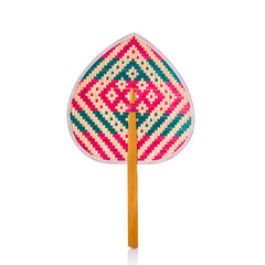 Traditional handmade blown bamboo. Studio shot isolated on white