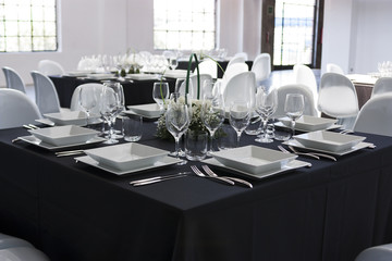 Table set for feast