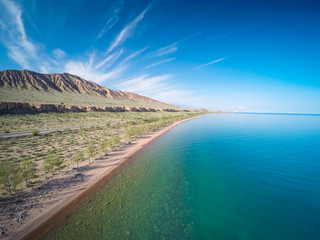 Issy Kul Lake Shoreline in Kyrgyzstan