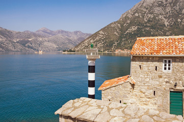 Coast of the Bay of Kotor. Montenegro