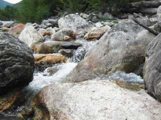 Siberian river in taiga.