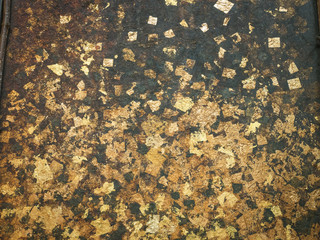 Gild background texture,The gold leaf on the back of Buddha statue in temple