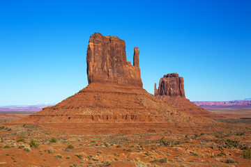 Fototapeta na wymiar Monument Valley Tribal Park in Arizona - mittens