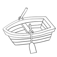 Doodle of Wooden Row Boat