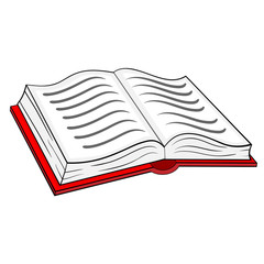 Isolated Cartoon  Book.