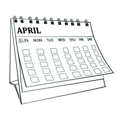 Illustration of Isolated Cartoon Calender.