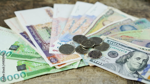 Us Dollars Korean Won Euro Bills And Some Money Us Dollars Korean Won Euro Bills And Some Money Banknotes Currency