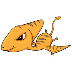 Cartoon of Baby Pterodactyl Dinosaur. © spawn