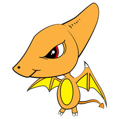 Cartoon of Baby Pterodactyl Dinosaur. © spawn