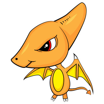 recommend clip art: Cartoon of Baby Pterodactyl Dinosaur.