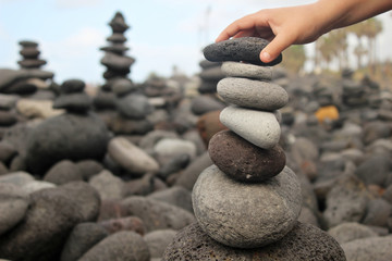 Haciendo un cairn