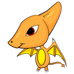 Cartoon of Baby Pterodactyl Dinosaur. © spawn