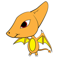 Cartoon of Baby Pterodactyl Dinosaur. © spawn