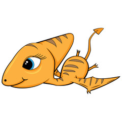 Cartoon of Baby Pterodactyl Dinosaur. © spawn
