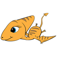 Cartoon of Baby Pterodactyl Dinosaur. © spawn