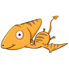 Cartoon of Baby Pterodactyl Dinosaur. © spawn