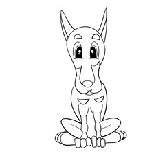 Isolated Cartoon Cute Dog