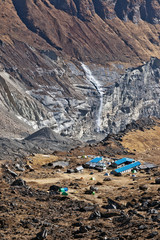 Closeup view on ABC with Annapurna South - Nepal, Himalayas
