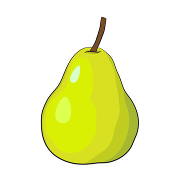 Isolated Cartoon Pear