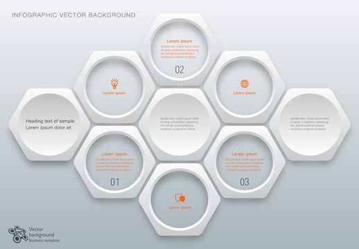 Infographics Vector Background #Honeycomb Structure