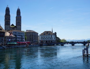 Obraz premium Zürich im Frühling, Schweiz