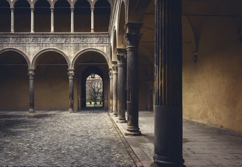 Bologna city courtyard