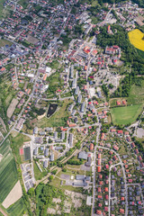 aerial view of Otmochow town