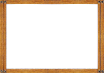 White Frame with Wooden Borders