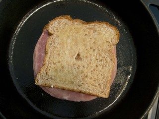 Croque Monsieur French Grilled Ham and Cheese Sandwich