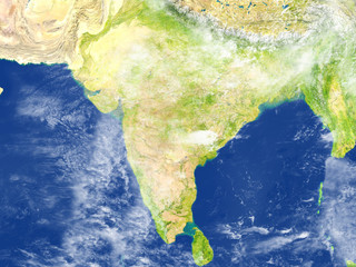 Indian subcontinent on planet Earth