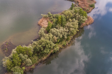 Aerial view of Nysa lake