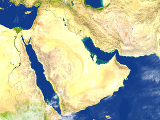 Arab Peninsula on planet Earth