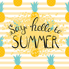 Say Hello to Summer Natural Background Vector Illustration