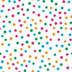 Colorful circle seamless pattern on white background