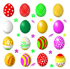 Easter eggs colored set