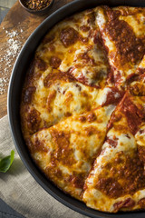 Homemade Cheese Pan Pizza