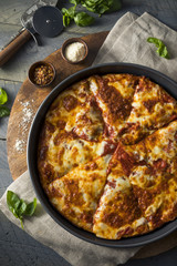 Homemade Cheese Pan Pizza