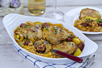 Chicken Chorizo Rice Pot