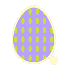 Easter egg sticker icon in trendy flat style.