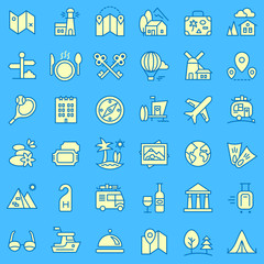 Travel icons set.