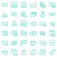 Business and finance icons set.