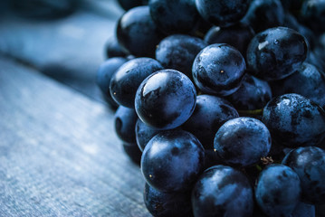 Bunch of black grapes