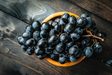 Bunch of black grapes